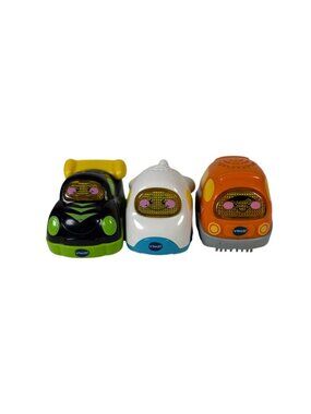 VTech Go! Go! Smart Wheels Airplane Race Car Vehicles Toy Lot Orange Van Tested